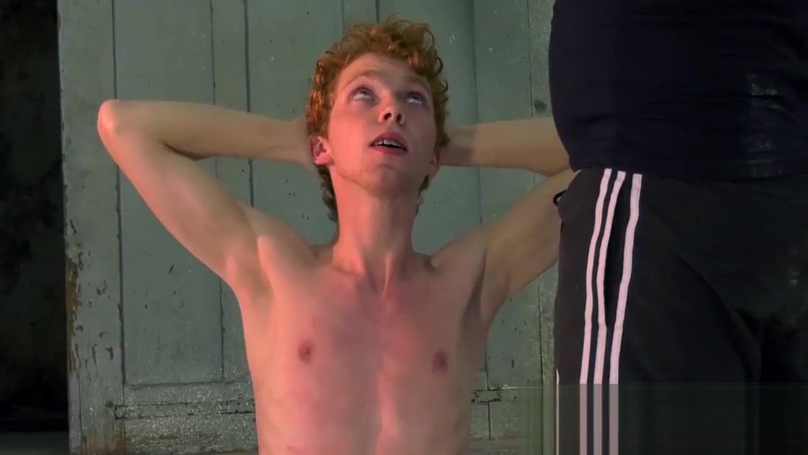 Rope Mature dom gives a handjob to bound redhead twink Avery Monroe Gotblop - 1