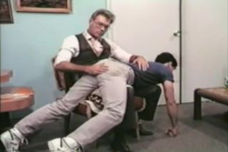 Cum Swallowing Dad spanks Son for Bad Grades Couch