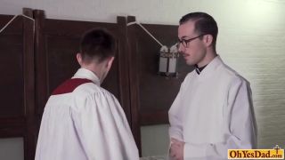 Gay Youngmen Young altar boy obeys Father and gets ass banged hard Tan