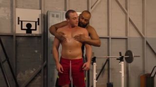 Rough Fucking Muscular white guy goes black in a gym Brazzers