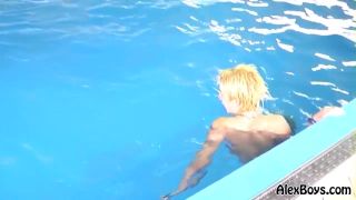 24Video Arpad and Raoul masturbate underwater Public Sex