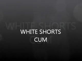Semen white shorts garden cum Spreading