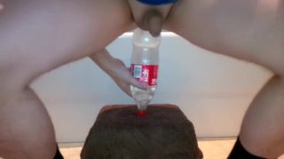 Camshow Anal stretching with a flask, giant plugs and fisting Guy